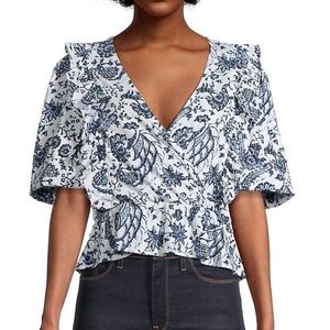 Printed ruffle top size xsmall